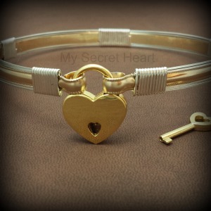 Gold and Silver Collar 1 - with Gold Heart Lock